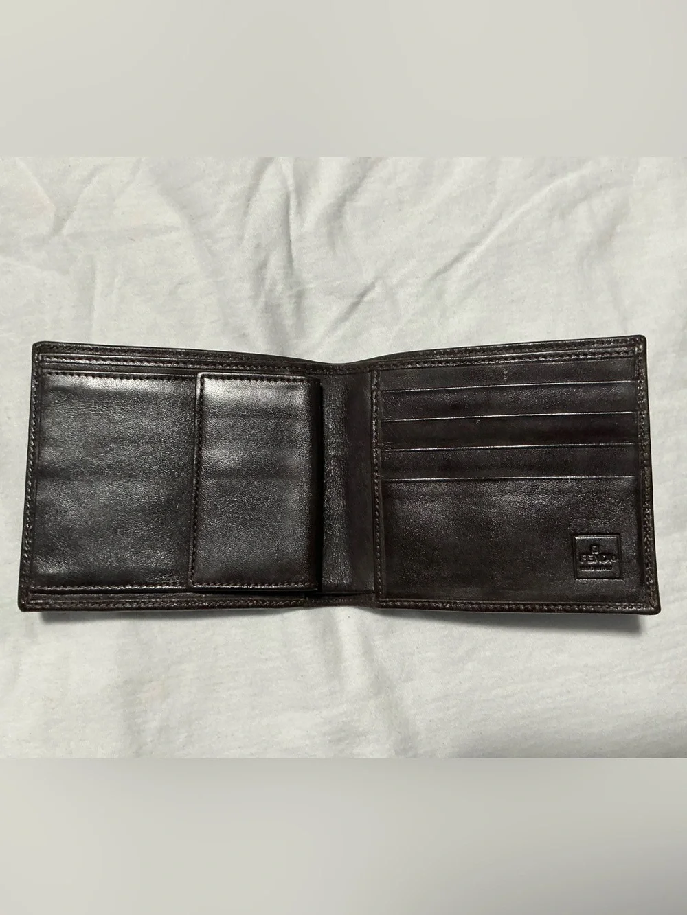 Fendi Brown and Dark Brown FF Logo Money Clip Wallet